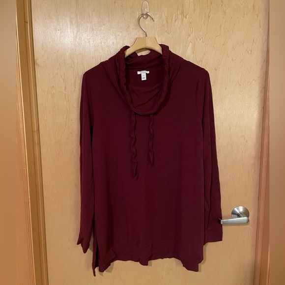 Women's Daily Ritual Cowl Neck Lightweight Sweatshirt - Picture 2 of 7